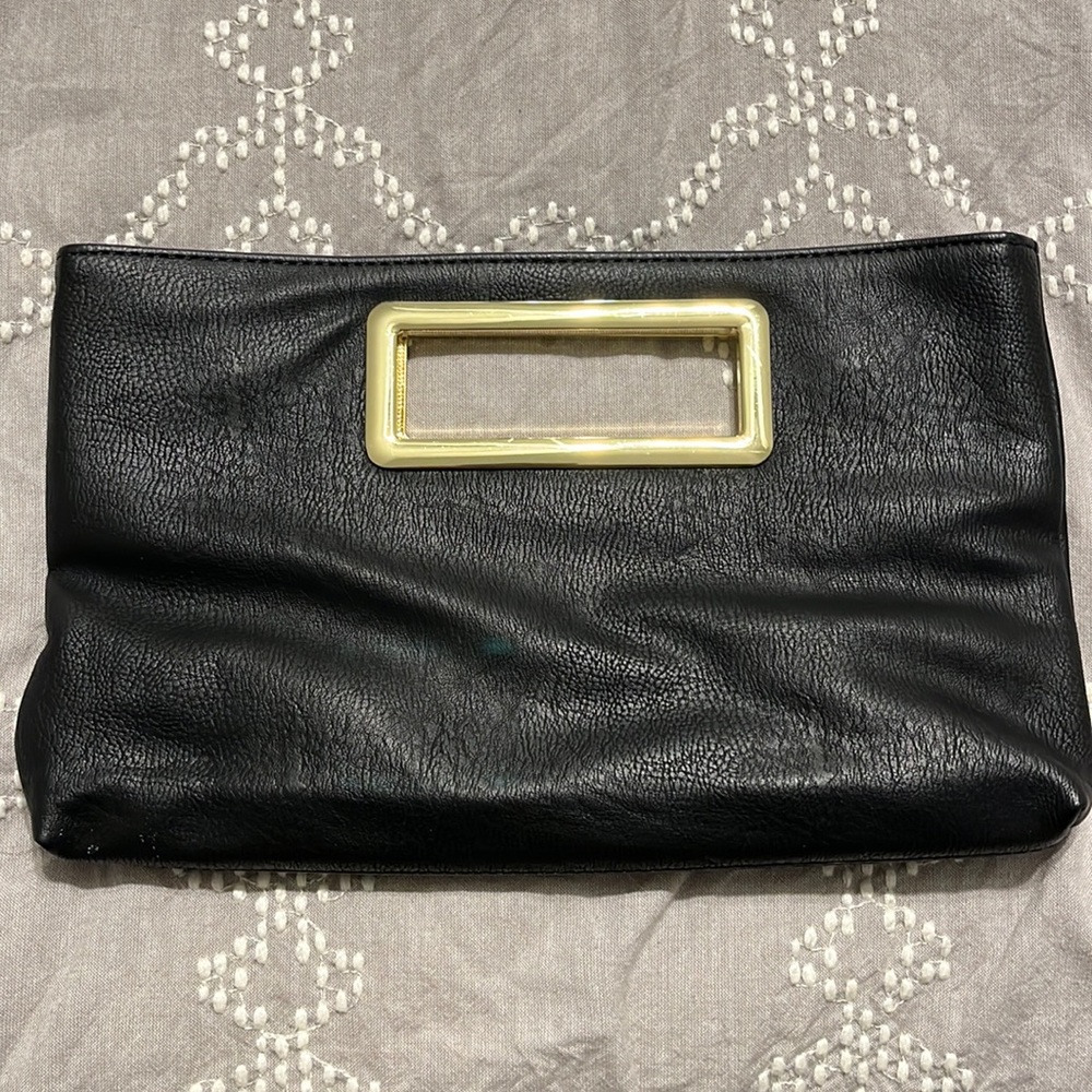 Black and gold clutch